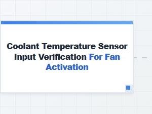 Verifying Coolant Sensor Input for Fan Activation
